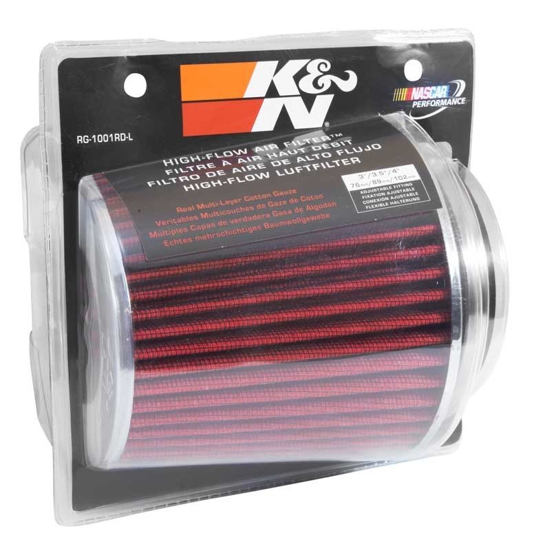 K&N RG-1001WT Universal Clamp-On Air filter 6 Flange | Automotive Superstore